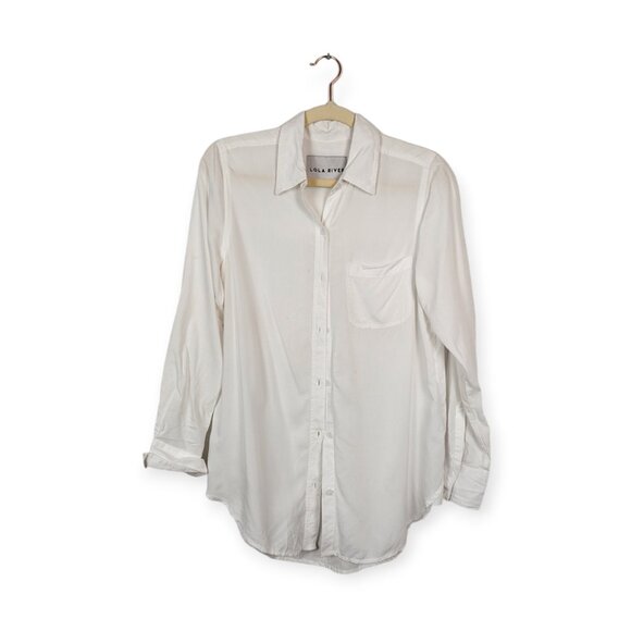 lola river Tops - Lola River 100% Viscose White Button Shirt